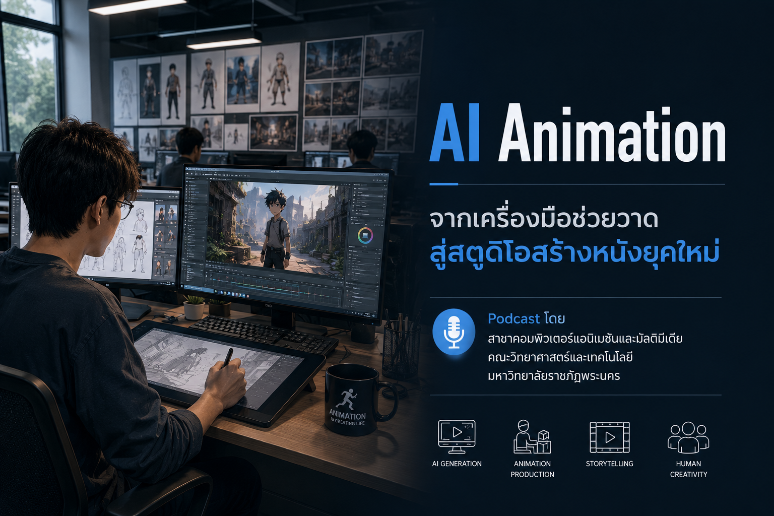 Podcast with PNRU animation EP:1 AI animation at 2026