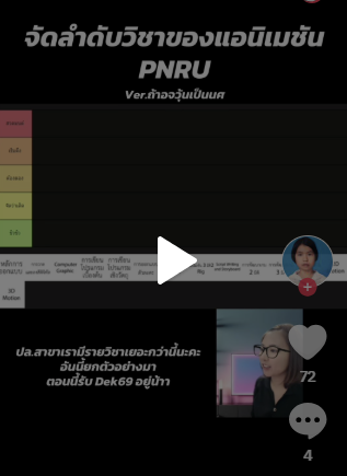 ส่วน 12 | จัดลำดับวิชาในสาขา แอนิเมชัน PNRU มาเรียนกันเถอะๆๆ  #pnru #dek69 #วิทยาศาสตร์ราชภัฏพระนคร #tier