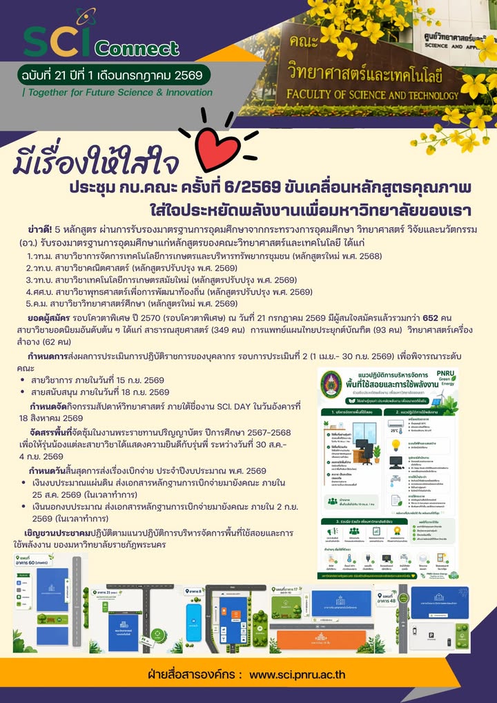 SCI Connect ฉบับที่ 21 ปีที่ 1 เดือนกรกฎาคม 2569